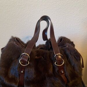 Luxurious Brown Fur Tote Bag